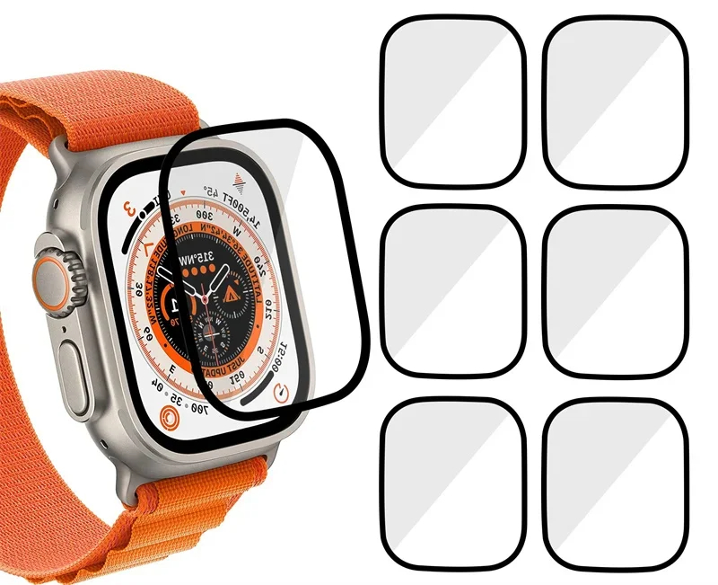 Watch Case Bumper - Ekran Koruyucu 3D Temperli Cam Film