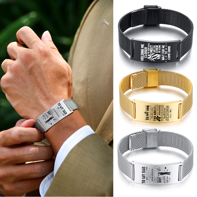 Stainless Mesh Band - Erkekler bilezik zamansız doğa örgü saat