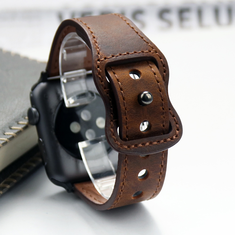 Smartwatch Accessories Shop - Hakiki deri Correa kayış için Apple
