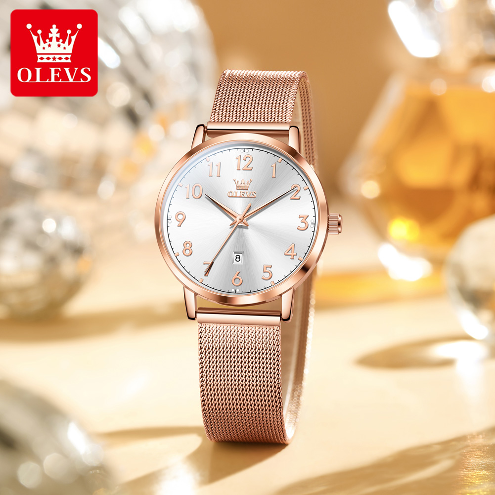 OLEVS 5653 Kadın Saatler Zarif - Stainless Mesh Band incelemesi ve fiyatı