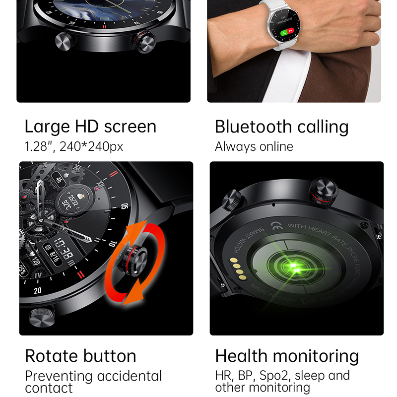 ECG+PPG Bluetooth Çağrı Özelli - Smartwatch Custom incelemesi ve fiyatı