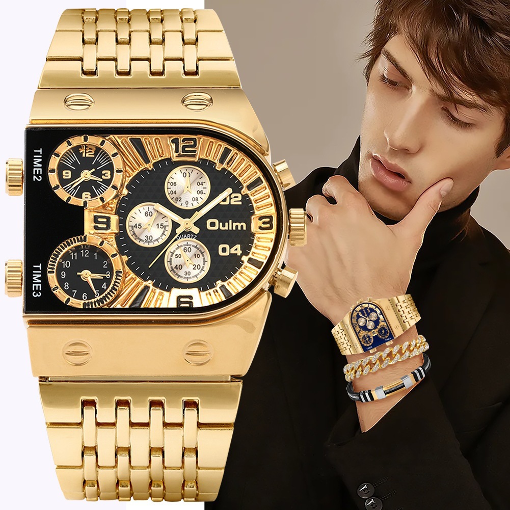 Erkek lüks dikdörtgen altın gü - Smartwatch Faces incelemesi ve fiyatı