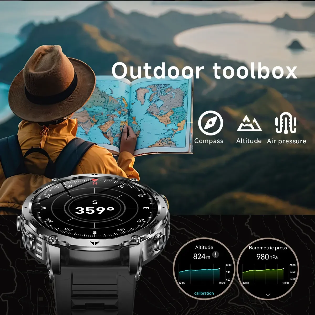GPS'li Erkek Askeri Akıllı Saa - Smartwatch M Active incelemesi ve fiyatı