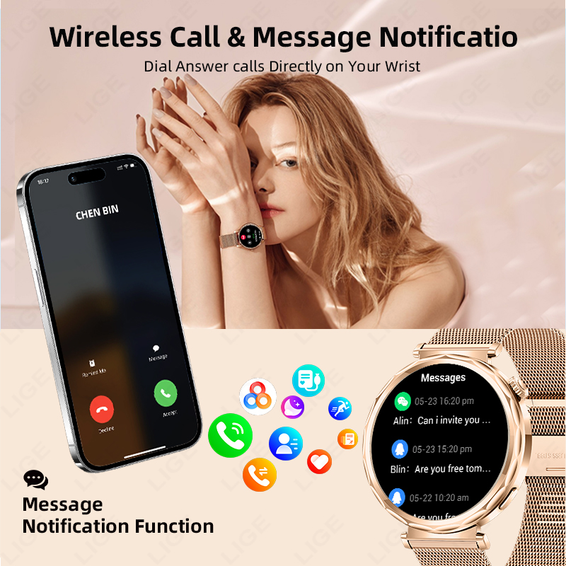 LIGE akıllı saat kadınlar için - Smartwatch Custom incelemesi ve fiyatı