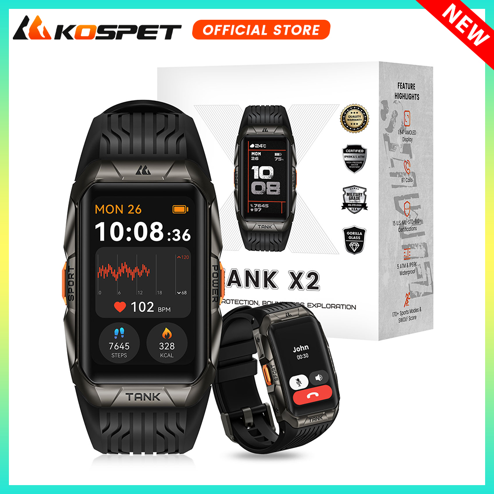 KOSPET TANK X2 Erkekler İçin A - Smartwatch Faces incelemesi ve fiyatı